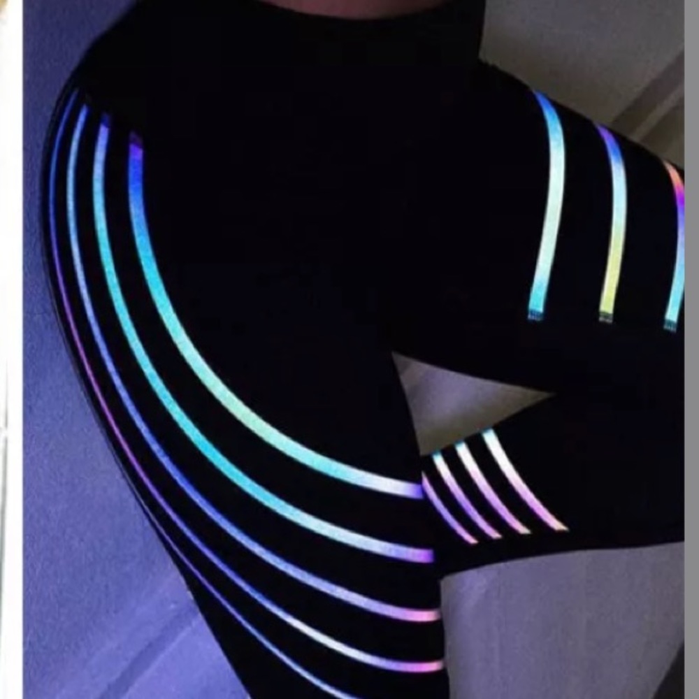 Hologram black yoga gym fitness workout pants - Picture 1 of 4